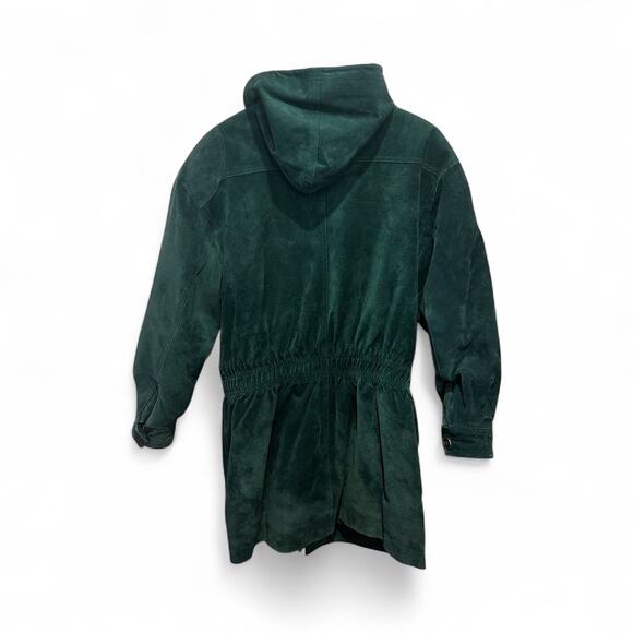 Vintage Designs Fashion Direction Green Leather Jacket Full Zip Sz Medium Womens - Picture 2 of 6